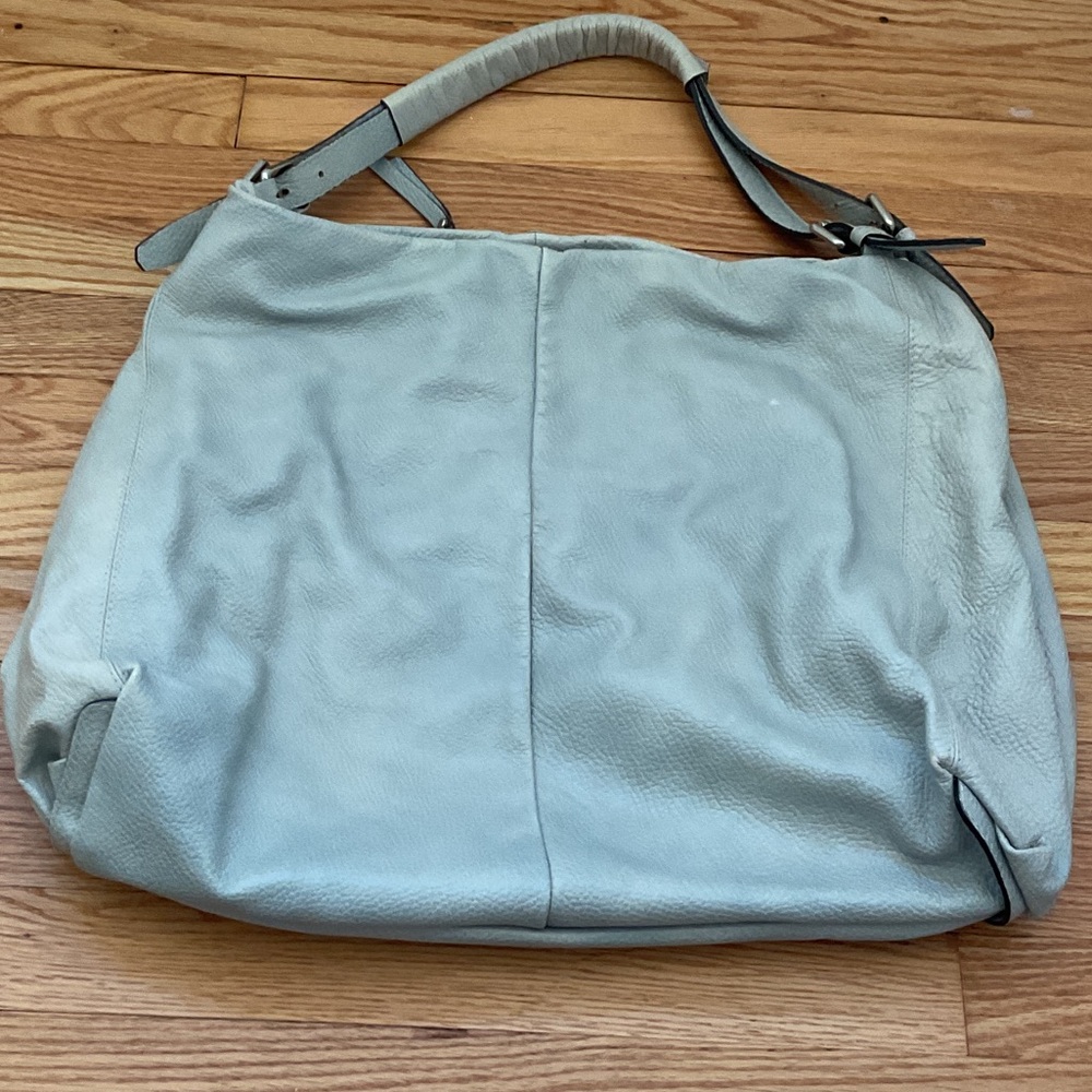 Ted Benson Leather Hobo Bag Gray Large - Picture 2 of 14